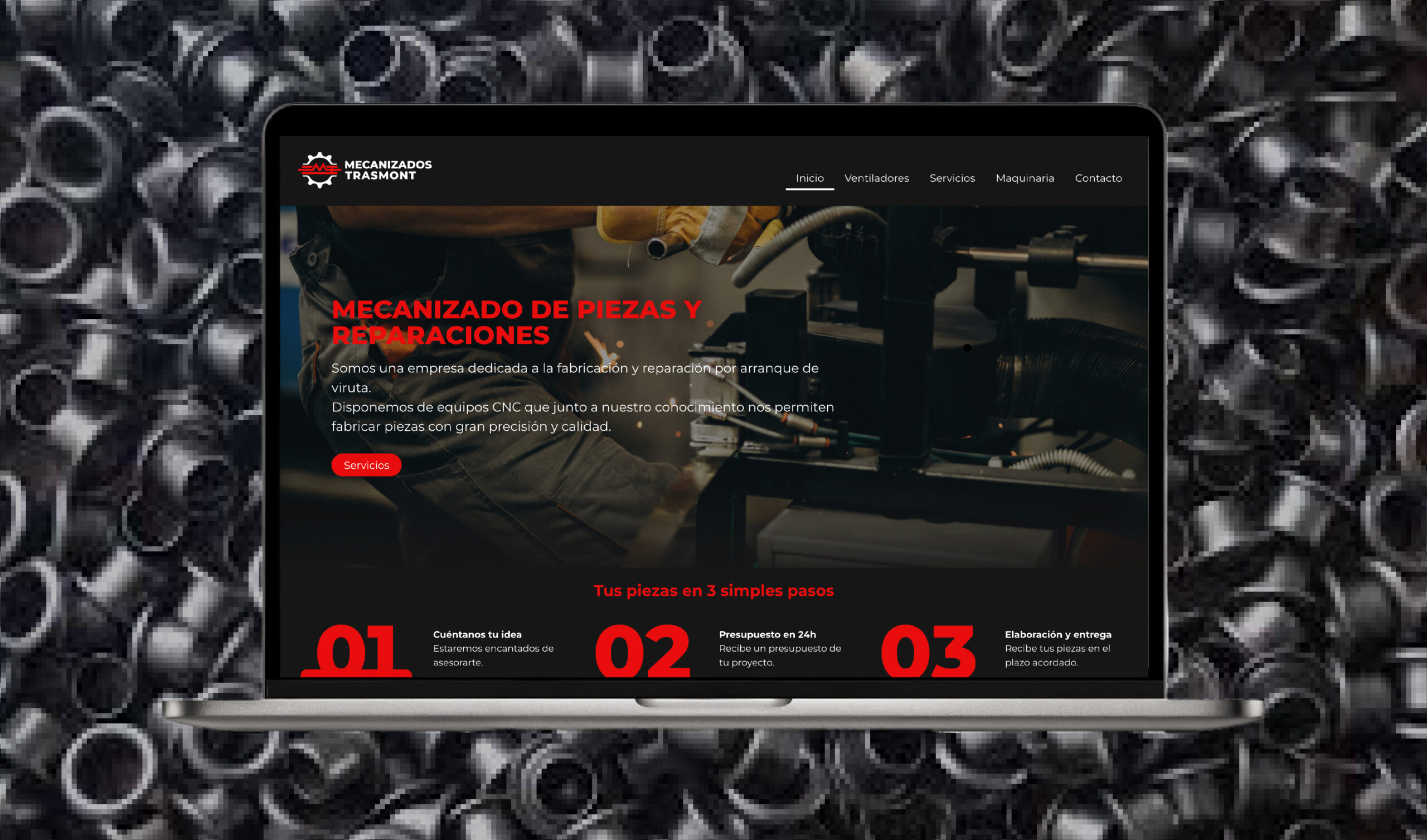 Página web para Mecanizados Trasmont